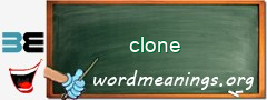 WordMeaning blackboard for clone